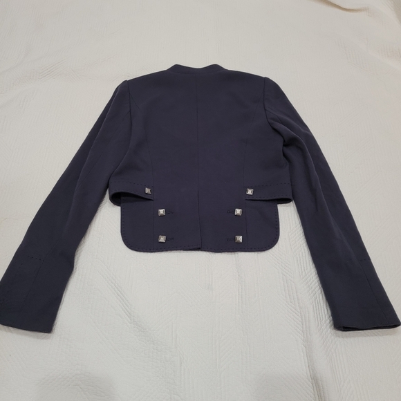 Rebecca Taylor ponte tuxedo navy studded blazer. - Picture 8 of 17